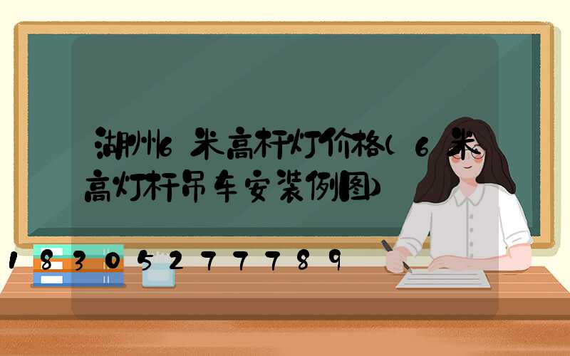 湖州6米高杆灯价格(6米高灯杆吊车安装例图)