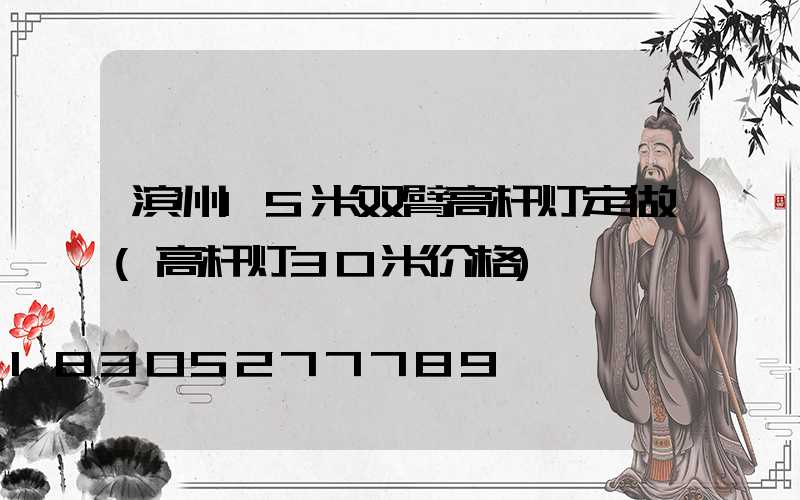 滨州15米双臂高杆灯定做(高杆灯30米价格)