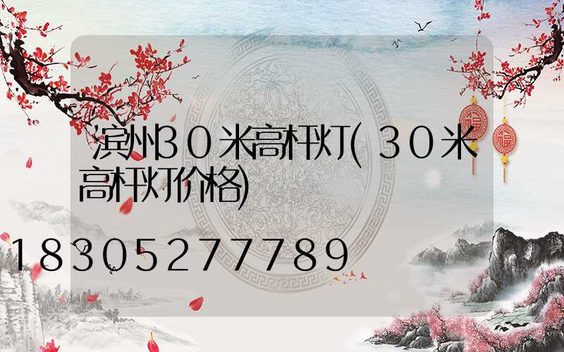 滨州30米高杆灯(30米高杆灯价格)