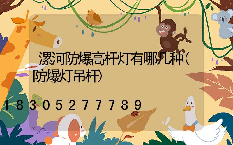 漯河防爆高杆灯有哪几种(防爆灯吊杆)