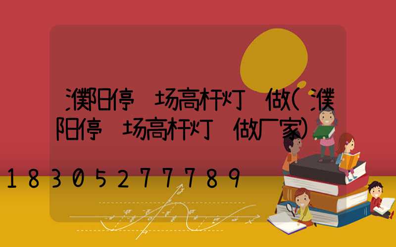 濮阳停车场高杆灯订做(濮阳停车场高杆灯订做厂家)