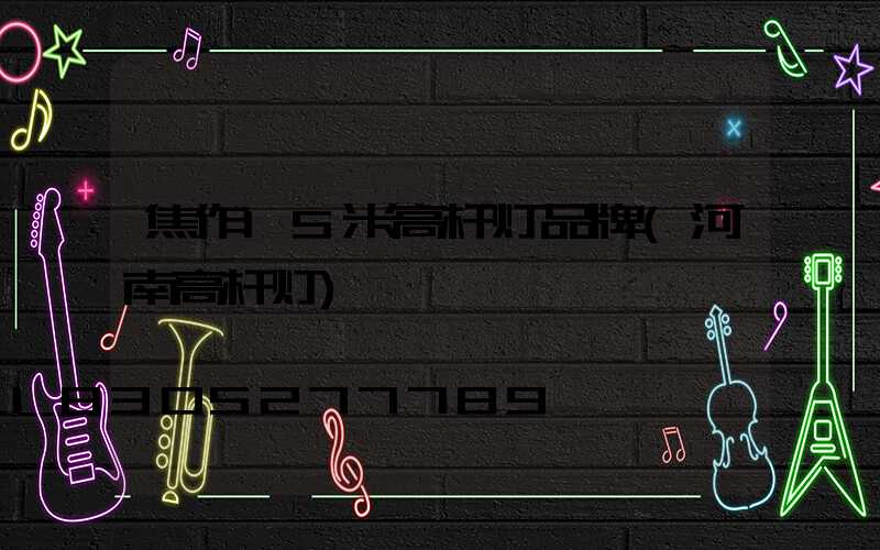 焦作15米高杆灯品牌(河南高杆灯)