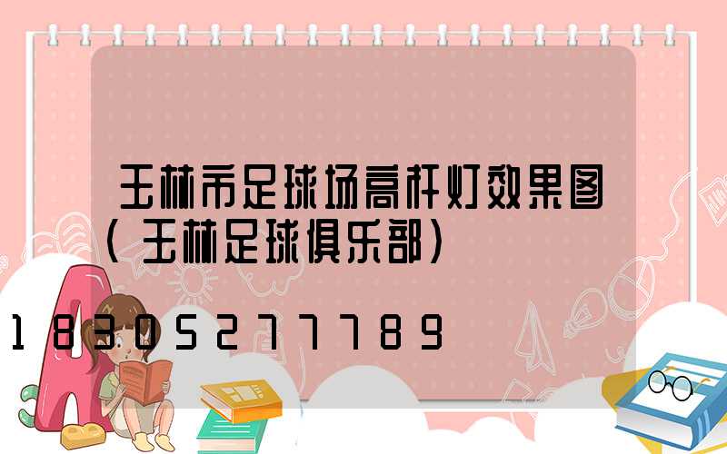 玉林市足球场高杆灯效果图(玉林足球俱乐部)