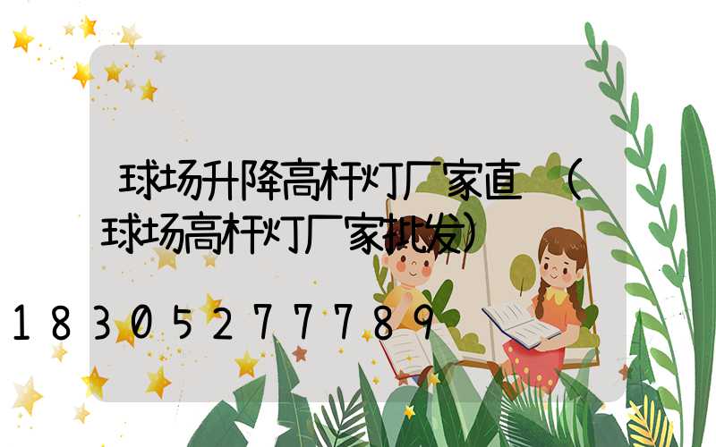 球场升降高杆灯厂家直销(球场高杆灯厂家批发)