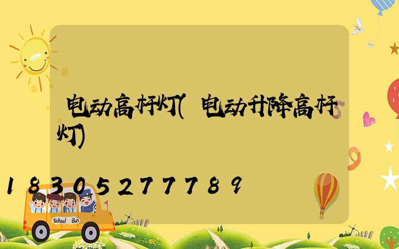 电动高杆灯(电动升降高杆灯)