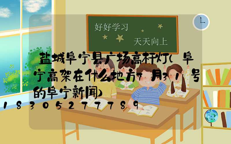 盐城阜宁县广场高杆灯(阜宁高架在什么地方7月31号的阜宁新闻)