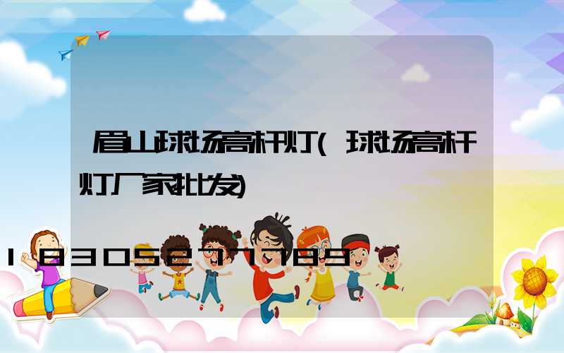眉山球场高杆灯(球场高杆灯厂家批发)