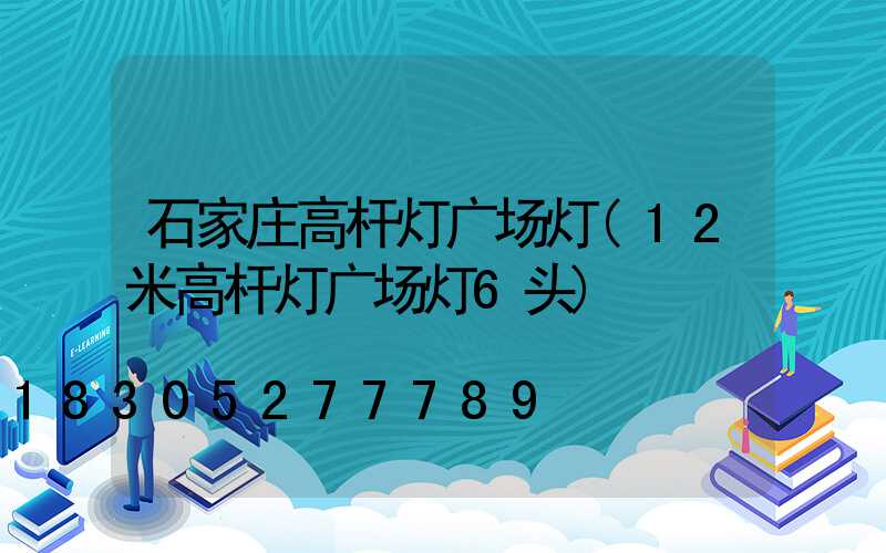 石家庄高杆灯广场灯(12米高杆灯广场灯6头)