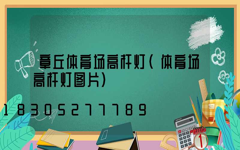 章丘体育场高杆灯(体育场高杆灯图片)