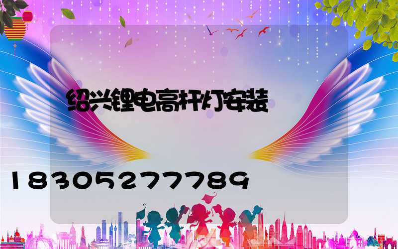 绍兴锂电高杆灯安装