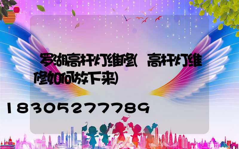 罗湖高杆灯维修(高杆灯维修如何放下来)