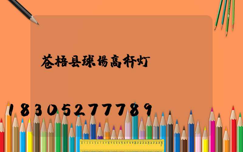 苍梧县球场高杆灯