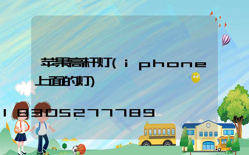苹果高杆灯(iphone上面的灯)