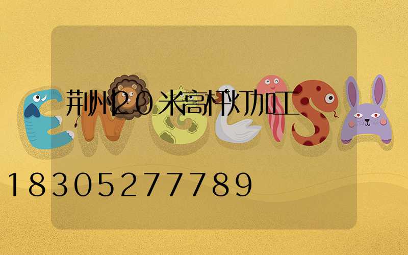 荆州20米高杆灯加工