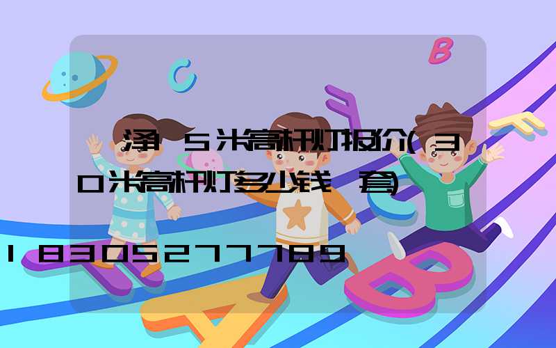菏泽15米高杆灯报价(30米高杆灯多少钱一套)