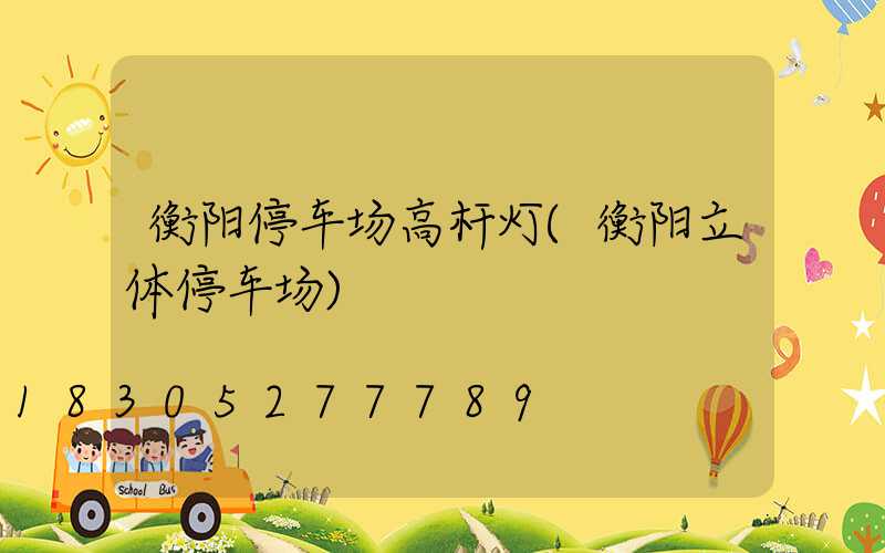衡阳停车场高杆灯(衡阳立体停车场)