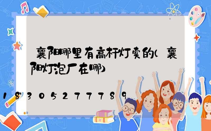 襄阳哪里有高杆灯卖的(襄阳灯泡厂在哪)