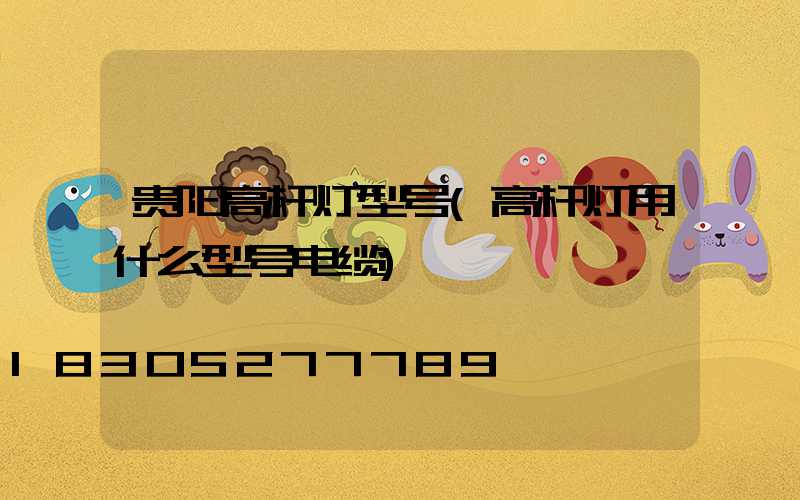 贵阳高杆灯型号(高杆灯用什么型号电缆)