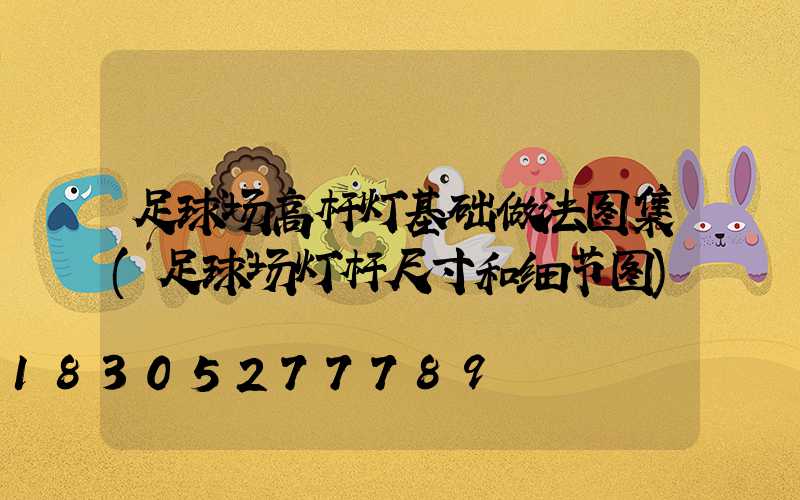 足球场高杆灯基础做法图集(足球场灯杆尺寸和细节图)