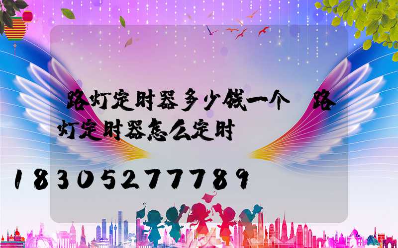 路灯定时器多少钱一个(路灯定时器怎么定时)