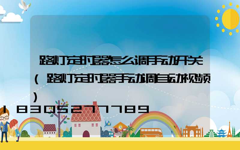 路灯定时器怎么调手动开关(路灯定时器手动调自动视频)