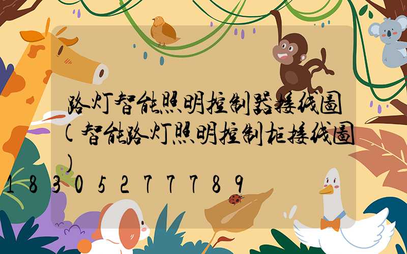路灯智能照明控制器接线图(智能路灯照明控制柜接线图)