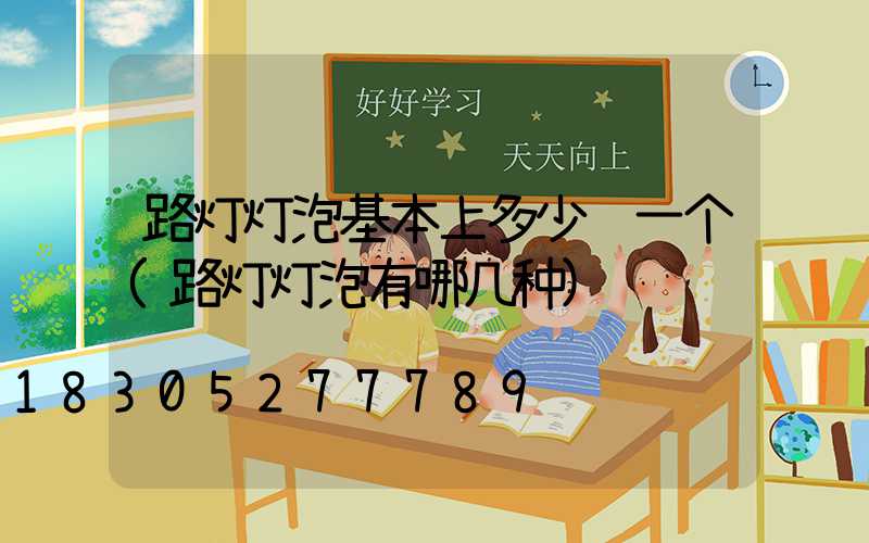 路灯灯泡基本上多少钱一个(路灯灯泡有哪几种)