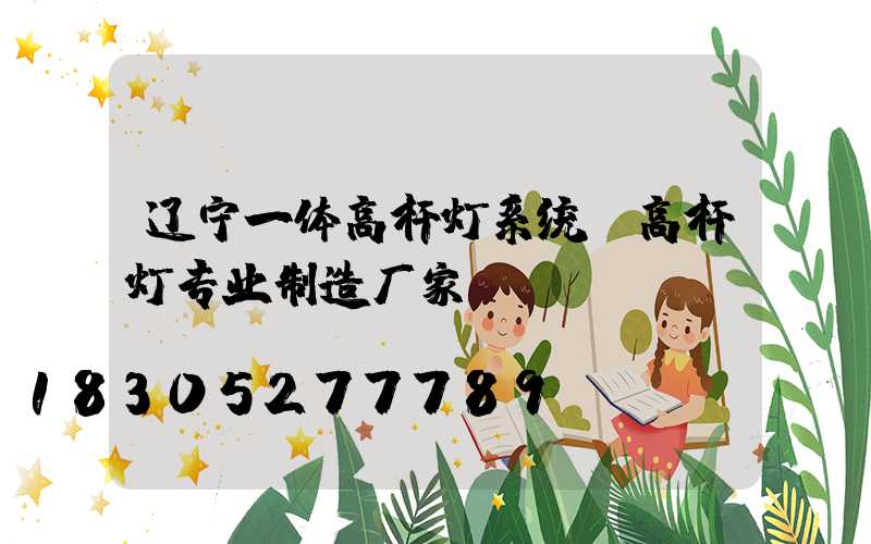 辽宁一体高杆灯系统(高杆灯专业制造厂家)