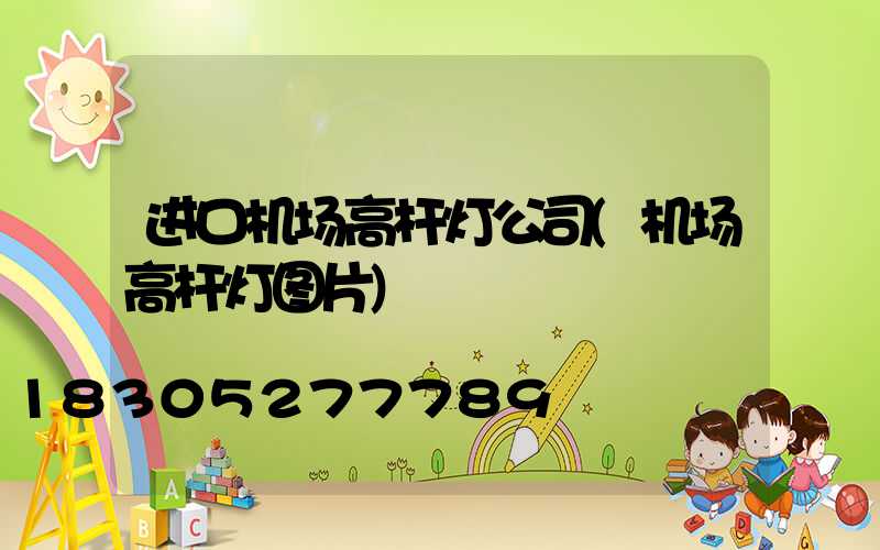 进口机场高杆灯公司(机场高杆灯图片)