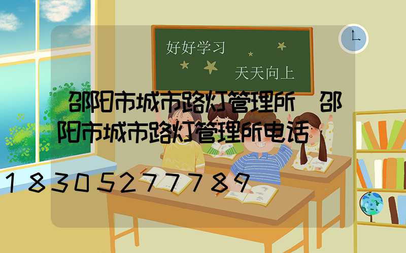 邵阳市城市路灯管理所(邵阳市城市路灯管理所电话)