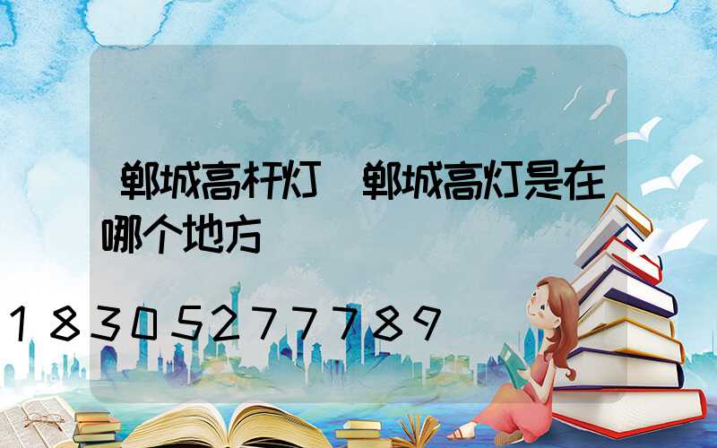 郸城高杆灯(郸城高灯是在哪个地方)