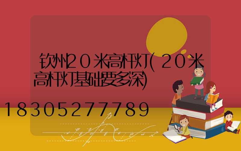 钦州20米高杆灯(20米高杆灯基础要多深)
