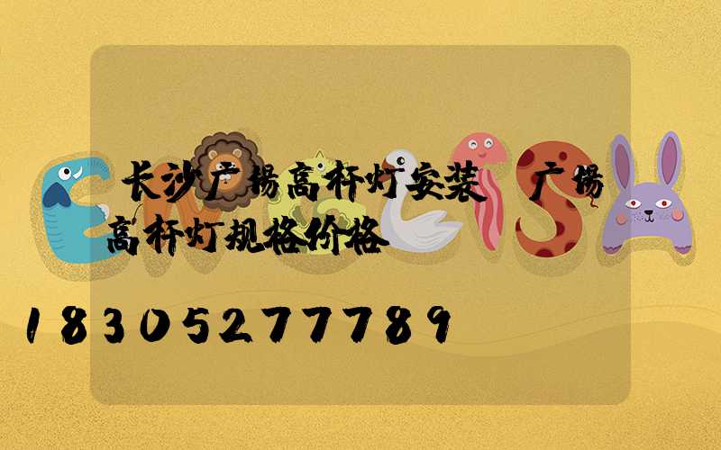 长沙广场高杆灯安装(广场高杆灯规格价格)