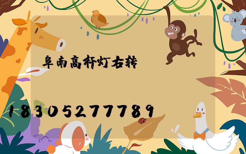 阜南高杆灯右转