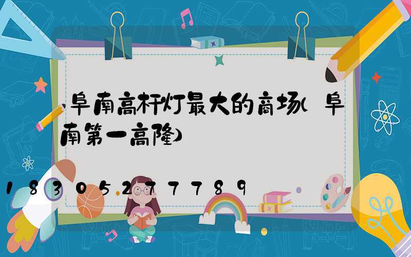 阜南高杆灯最大的商场(阜南第一高楼)