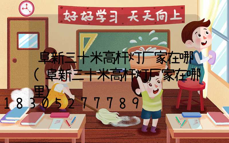 阜新三十米高杆灯厂家在哪(阜新三十米高杆灯厂家在哪里)