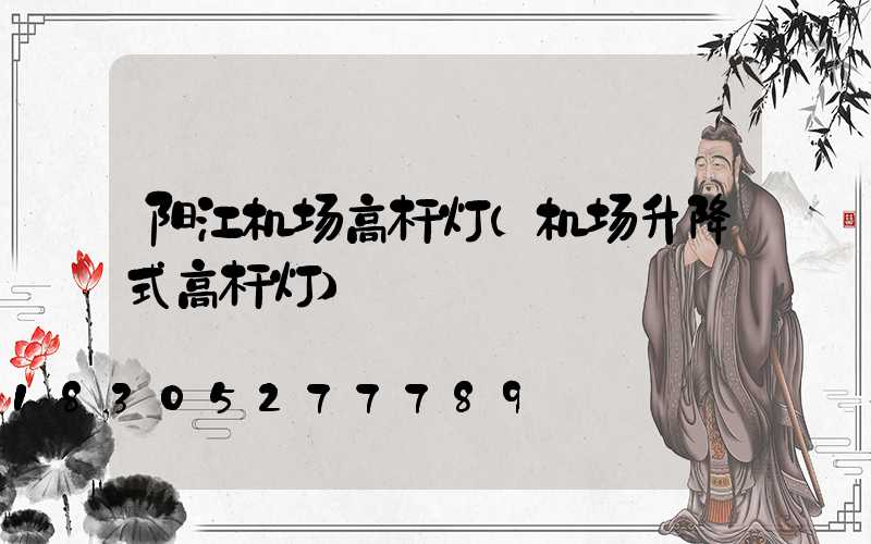 阳江机场高杆灯(机场升降式高杆灯)