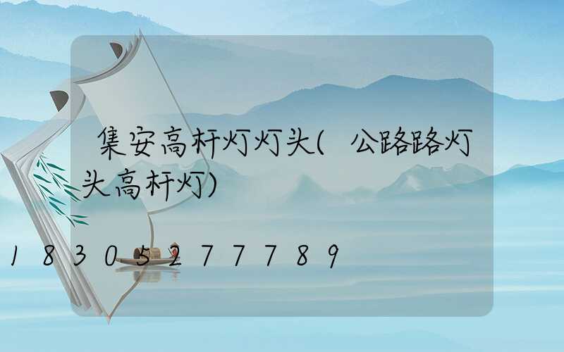 集安高杆灯灯头(公路路灯头高杆灯)