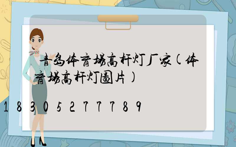 青岛体育场高杆灯厂家(体育场高杆灯图片)
