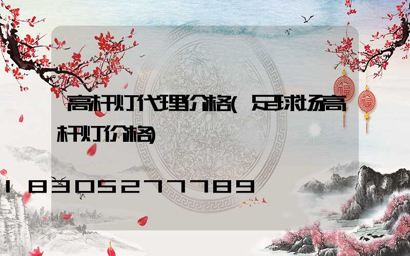 高杆灯代理价格(足球场高杆灯价格)