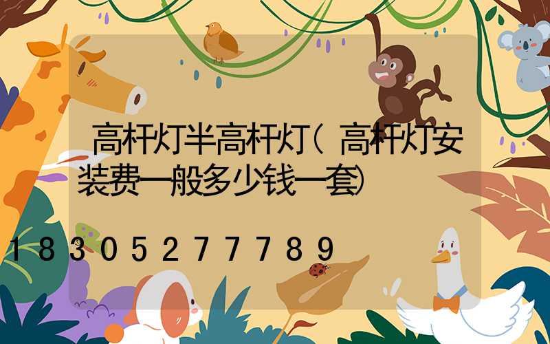 高杆灯半高杆灯(高杆灯安装费一般多少钱一套)