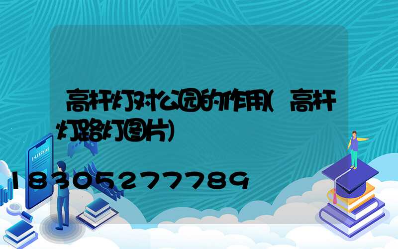 高杆灯对公园的作用(高杆灯路灯图片)