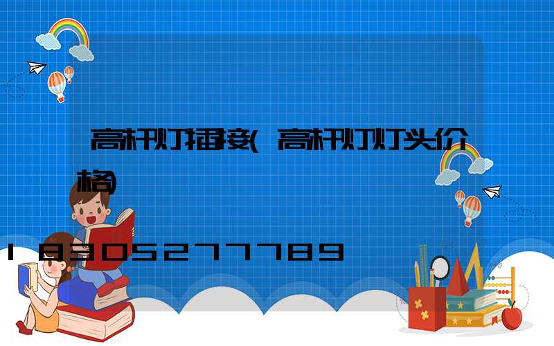 高杆灯插接(高杆灯灯头价格)