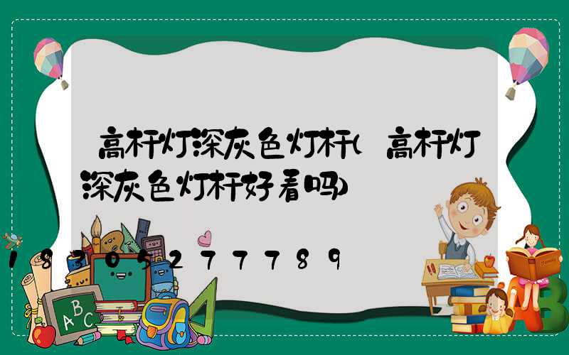 高杆灯深灰色灯杆(高杆灯深灰色灯杆好看吗)