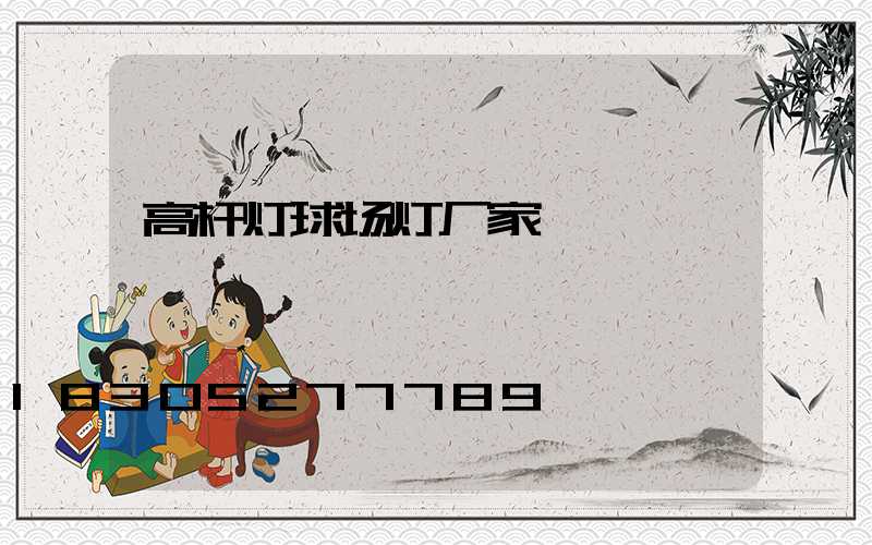 高杆灯球场灯厂家