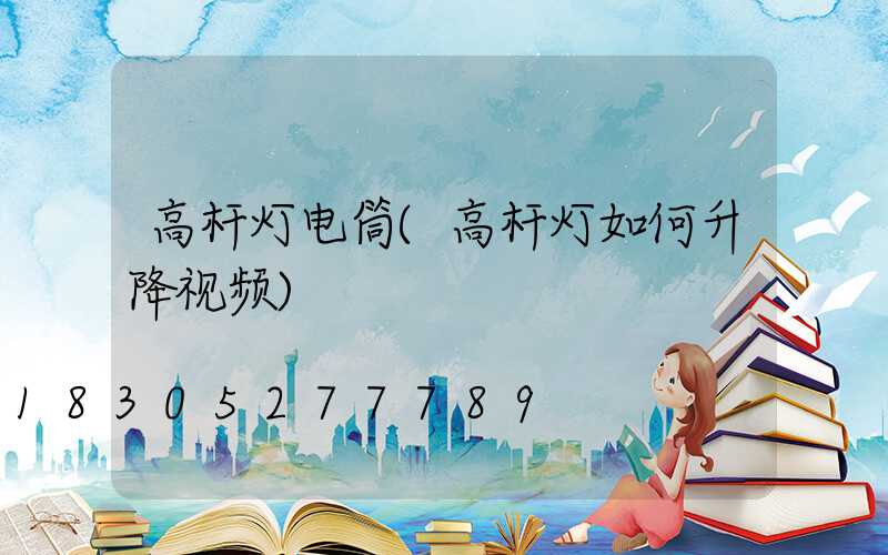 高杆灯电筒(高杆灯如何升降视频)