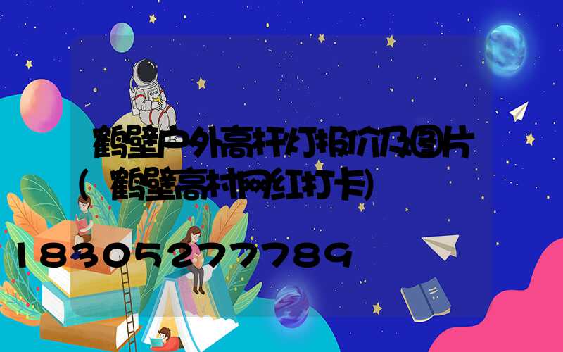 鹤壁户外高杆灯报价及图片(鹤壁高村网红打卡)