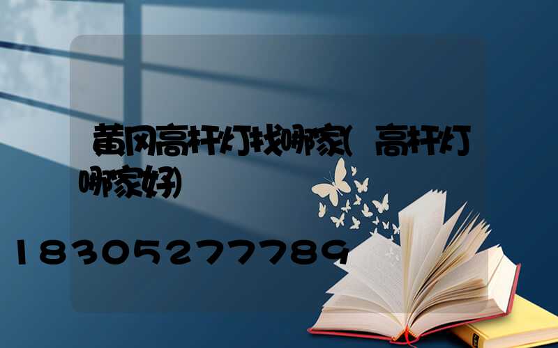 黄冈高杆灯找哪家(高杆灯哪家好)